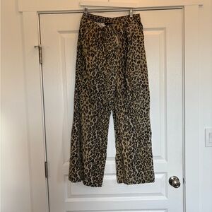 House of Harlow 1960 Animal Print Wide-Leg Pants
